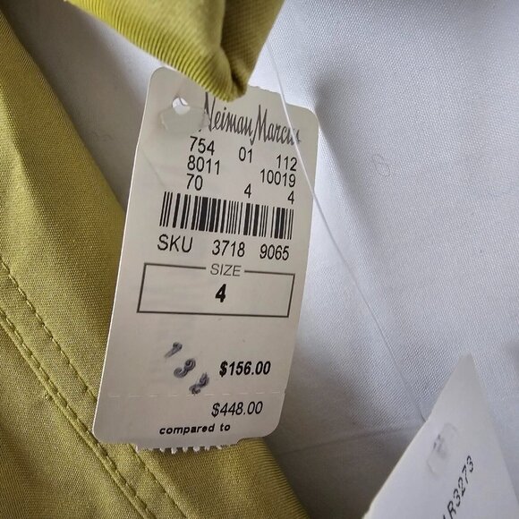 NWT Lafayette 148 Swing Jacket Womens 4 Pistachio Polished Lux Green Coat Zip - Picture 3 of 15